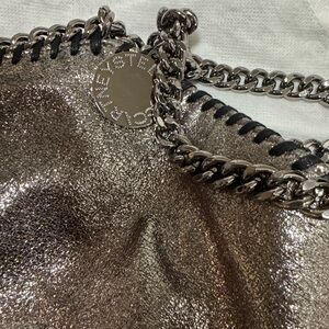 Stella McCartney Large Shimmering Silver Falabella Bag
